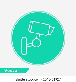 Security camera vector icon sign symbol