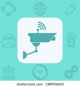 Security camera vector icon sign symbol