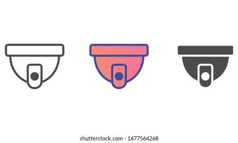 Security camera vector icon sign symbol