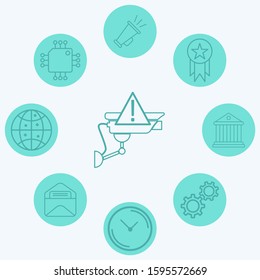 Security camera vector icon sign symbol