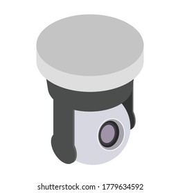 Security camera vector icon.Isometric vector icon isolated on white background security camera.