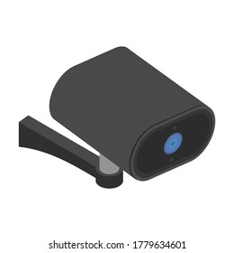 Security camera vector icon.Isometric vector icon isolated on white background security camera.