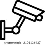 Security Camera Vector illustration on a transparent background.Premium quality symmbols.Stroke vector icon for concept and graphic design. 