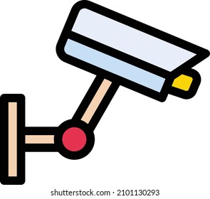 Security Camera Vector illustration on a transparent background.Premium quality symmbols.Stroke vector icon for concept and graphic design. 