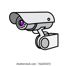Security Camera. Vector Illustration Of A  Surveillance Camera.