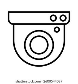 Security Camera Vector Line Icon Design
