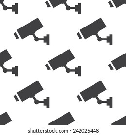 security camera, vector seamless pattern, Editable can be used for web page backgrounds, pattern fills  