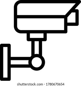 security camera vector thin line icon 