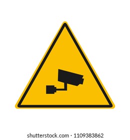 security camera warning vector sing