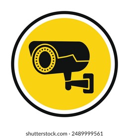 Colección de iconos de cámaras de seguridad. Cámara de seguridad en el círculo y símbolo cuadrado. Ilustración vectorial.