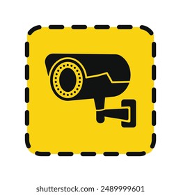 Security cameras icon collection. Security cam in the circle and square symbol. Vector illustration.