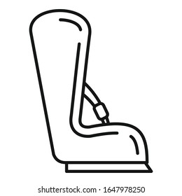 Security car baby seat icon. Outline security car baby seat vector icon for web design isolated on white background