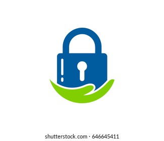 Security Care Lock Icon Logo Design Element