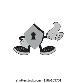 Security cartoon illustration. Design template vector