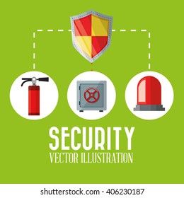 Security cartoon illustration, vector design