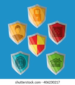 Security cartoon illustration, vector design