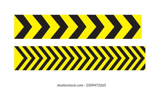 Conjunto de fitas com precaução de segurança. Fitas de Aviso Amarelas. Resumo...