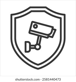 Security Cctv Icon Vector Illustration Outline