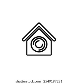Seguridad ccvt casa iconos Vector casa sistema de cámara de seguridad