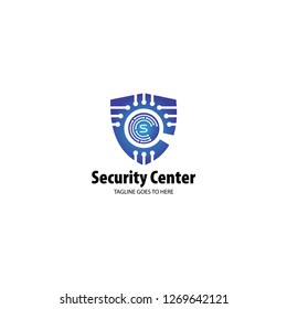 Security Center Abstract Logo Design Template, Vector logo Design