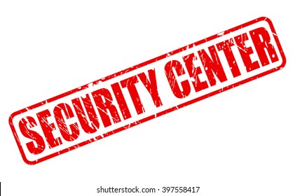 SECURITY CENTER RED STAMP TEXT ON WHITE