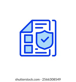Security Check Filled Line Icon. linear style sign for mobile concept and web design. Outline vector icon.