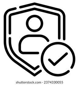 Security Check Icon Illustration, for uiux, web, app, infographic, etc