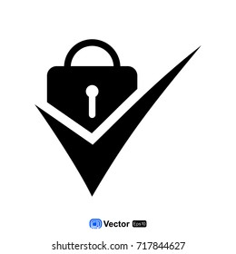 security check padlock template