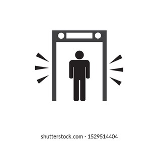 Security Check Point Sign, Vector Illustration.