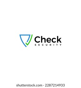 Logo de la tecnología de control de seguridad. Diseño moderno de símbolos de línea. Plantilla de vector
