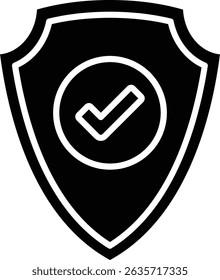 ícone de vetor da Verificação de segurança. Pode ser usado para impressão, aplicativos móveis e da Web.