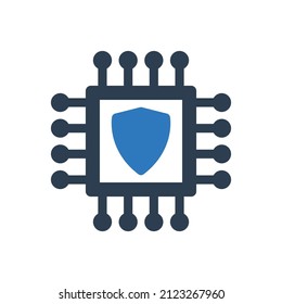 símbolo de símbolo de icono de circuito de seguridad