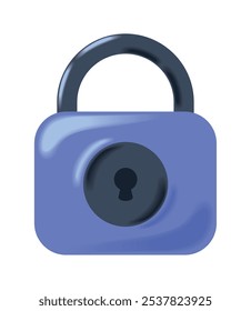 security closed padlock isolated icon