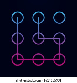 Security code in phone line nolan icon. Simple thin line, outline vector of web icons for ui and ux, website or mobile application