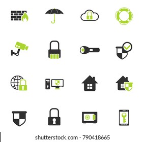 security color vector icons for web and user interface design