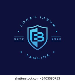 Logo de la compañía de seguridad B listo para usar. Símbolo abstracto de la seguridad. Logo Escudo. Escuche un icono. Logotipo de Security A.	