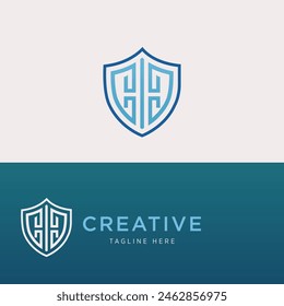 Logotipo de la compañía de seguridad listo para usar. Abstractas símbolo de seguridad. Logotipo de escudo. Icono de escudo. Logotipo de seguridad
