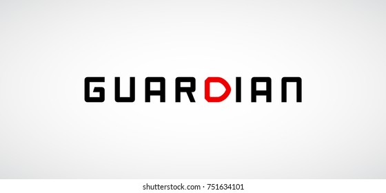 Security company logo ready to use. Abstract symbol of security. Shield logo. Shield icon. Security logo. Guardian text Logo