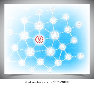 Security concept. Abstract light background. Vector illustration.