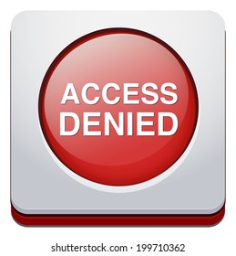 Security concept Access Denied button