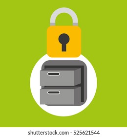 security concept hand with files vector illustration eps 10
