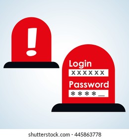 Security concept with icon design, vector illustration 10 eps graphic.