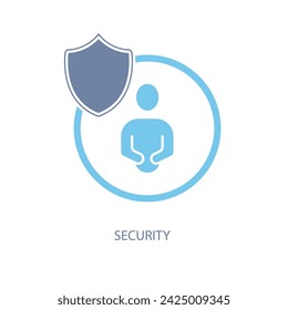 security concept line icon. Simple element illustration. security concept outline symbol design.