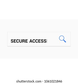 Security Concept: Magnifying Optical Glass With Words Secure Access. Vector illustration