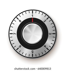 Security Concept. Safe Dial Icon. Illustration Vector