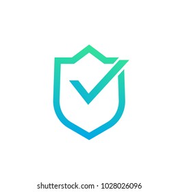 security concept, shield with checkmark vector