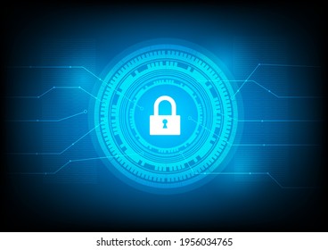 Sicherheitskonzept, Schutzschild-Sperren auf digitalem Bildschirm, Cybersicherheitskonzept, Hintergrund der Internetsicherheit (ต ร ง กั น 99)