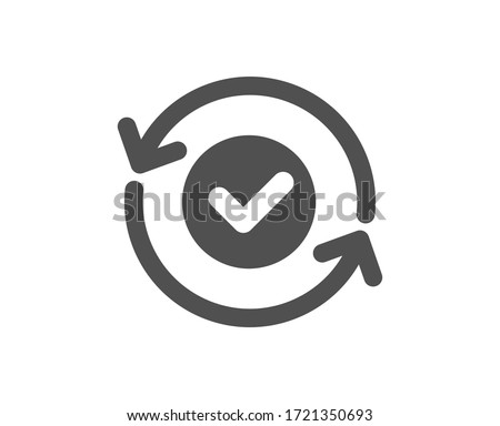 Security confirmed icon. All day cyber defence sign. Private protection symbol. Classic flat style. Quality design element. Simple security confirmed icon. Vector