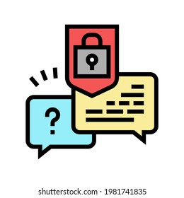 security consultation color icon vector. security consultation sign. isolated symbol illustration