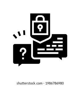 security consultation glyph icon vector. security consultation sign. isolated contour symbol black illustration